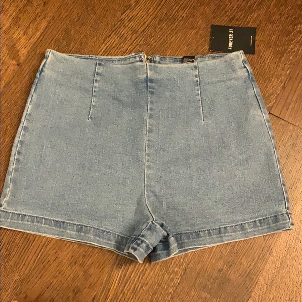 Denim High Rise Shorts